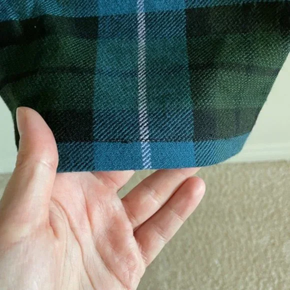 Aritzia Wilfred Blue Plaid Tie Front Pants Size 6 - Picture 6 of 11